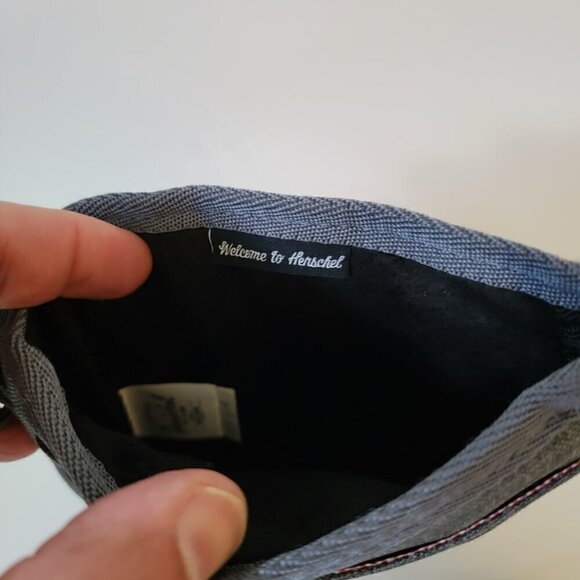 Herschel Pender Unisex Crossbody Bag - Gray with White Polka Dots - Picture 5 of 12